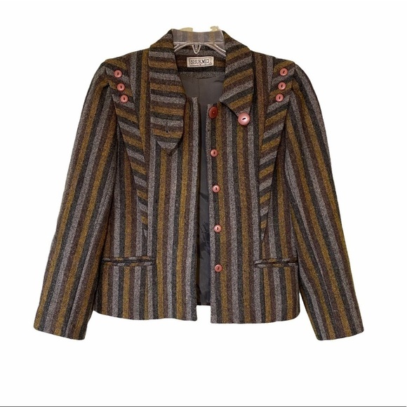 Shukmei Jackets & Blazers - Shukmei Jacket Striped Sz Small